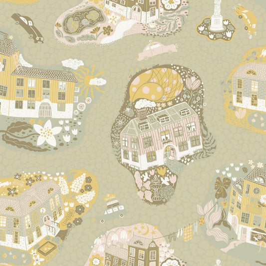 Purchase Mb29008 | Daydream, Staden Mustard - York Wallpaper