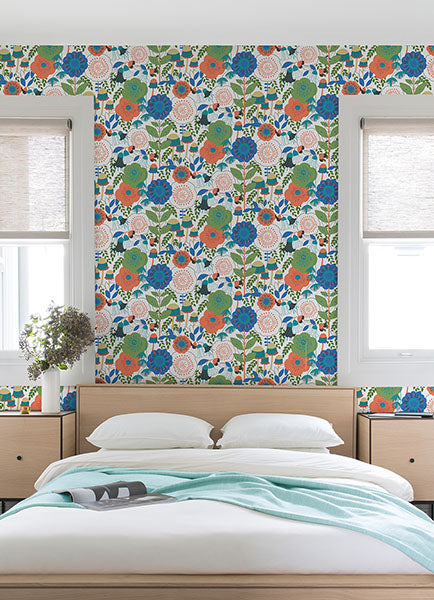 Purchase MCS6396 NuWallpaper Wallpaper, Dream Garden Off White Peel & Stick - WallPops1