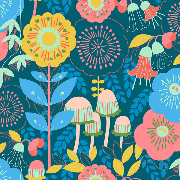 Purchase MCS6397 NuWallpaper Wallpaper, Dream Garden Teal Peel & Stick - WallPops