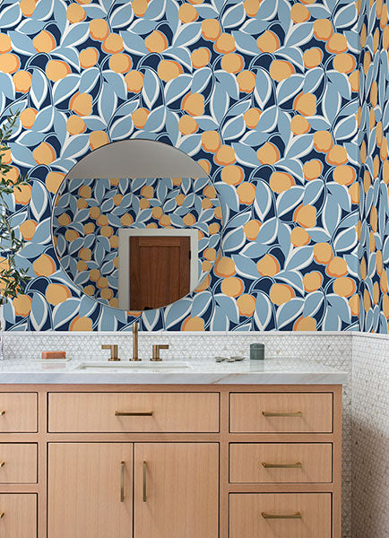 Purchase MCS6406 NuWallpaper Wallpaper, Talia Light Blue Peel & Stick - WallPops1