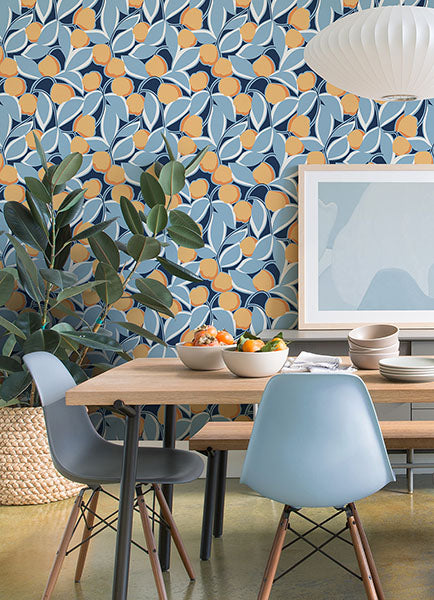 Purchase MCS6406 NuWallpaper Wallpaper, Talia Light Blue Peel & Stick - WallPops12