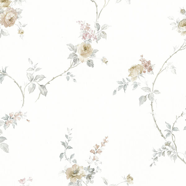 Purchase Md29400 | Silk Impressions 2, Neutral Floral - Norwall Wallpaper