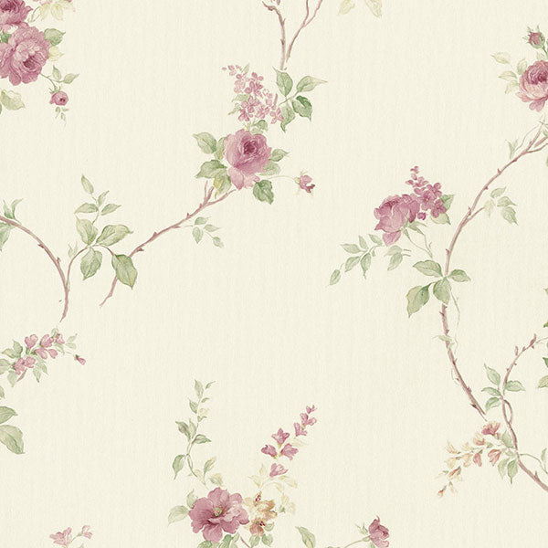 Purchase Md29401 | Silk Impressions 2, Red Floral - Norwall Wallpaper