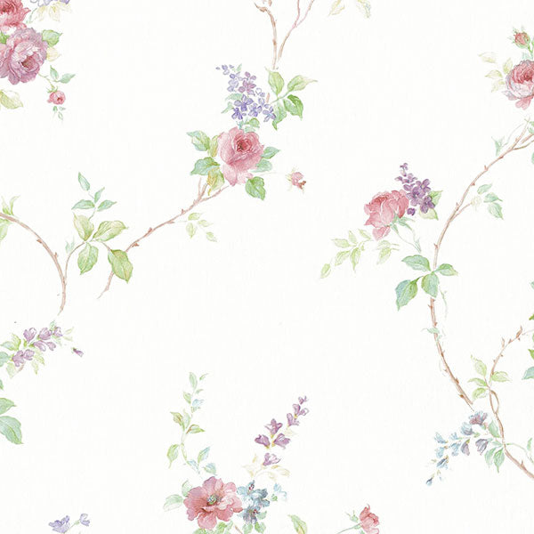 Purchase Md29402 | Silk Impressions 2, Red Floral - Norwall Wallpaper