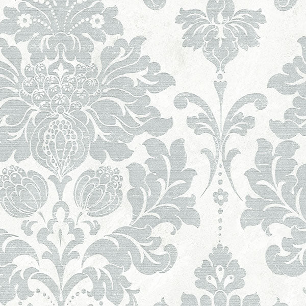 Purchase Md29419 | Silk Impressions 2, Blue Damask - Norwall Wallpaper