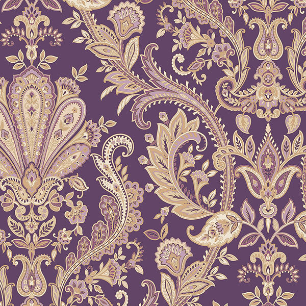 Purchase Md29427 | Manor House, Purple Damask - Norwall Wallpaper
