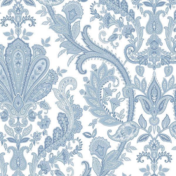 Purchase Md29431 | Manor House, Blue Damask - Norwall Wallpaper