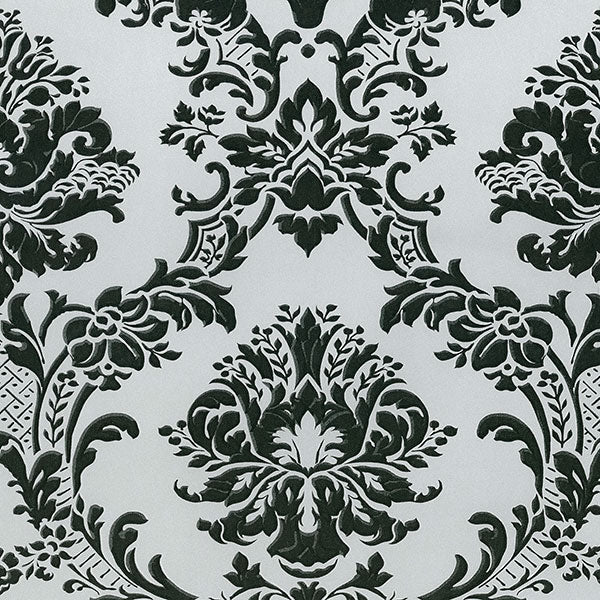Purchase Md29433 | Silk Impressions 2, Black Damask - Norwall Wallpaper