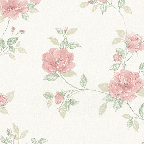 Purchase Md29439 | Silk Impressions 2, Pink Floral - Norwall Wallpaper