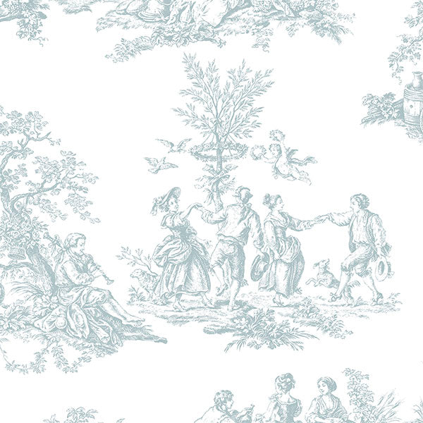 Purchase Mh36500 | Manor House, Blue Toile - Norwall Wallpaper