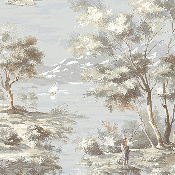 Purchase Mh36514 | Manor House, Blue Toile - Norwall Wallpaper