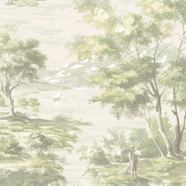 Purchase Mh36515 | Manor House, Green Toile - Norwall Wallpaper
