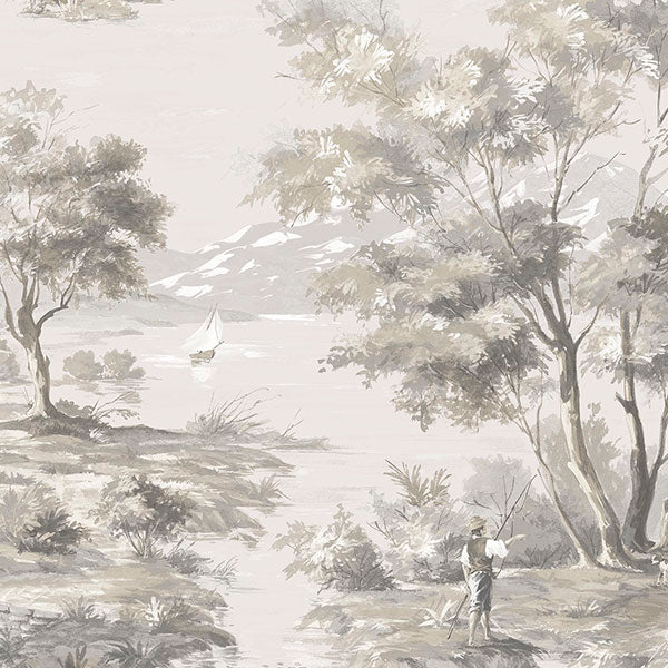 Purchase Mh36516 | Manor House, Grey Toile - Norwall Wallpaper