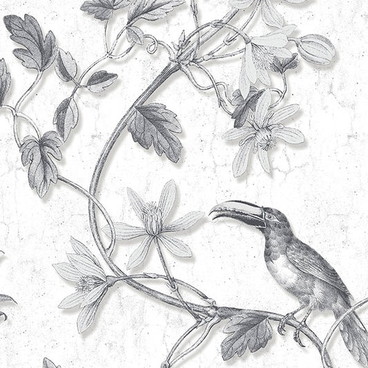 Purchase Mh36529 | Manor House, Grey Birds - Norwall Wallpaper