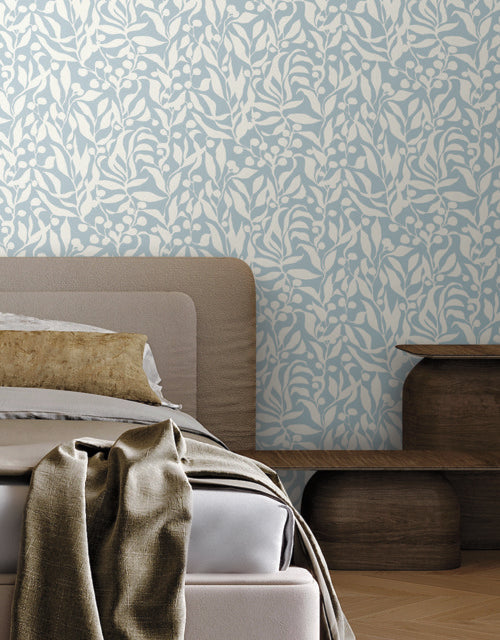 Purchase Mt5612 | Montecito, Olive Mill Sky Blue - York Wallpaper