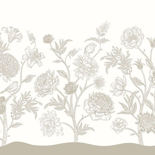 Purchase MUR353M Brewster Wallpaper, Jacobean Rose Trail - Origin Murals