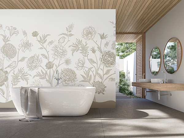 Purchase MUR353M Brewster Wallpaper, Jacobean Rose Trail - Origin Murals1