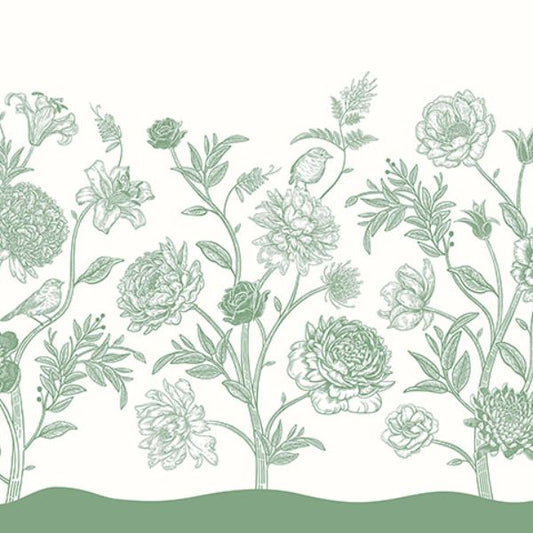 Purchase MUR354M Brewster Wallpaper, Jacobean Rose Trail - Origin Murals