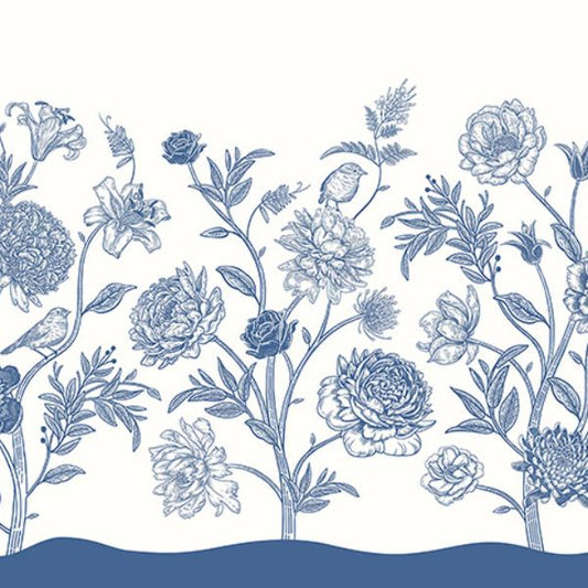Purchase MUR355M Brewster Wallpaper, Jacobean Rose Trail - Origin Murals