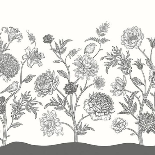 Purchase MUR356M Brewster Wallpaper, Jacobean Rose Trail - Origin Murals