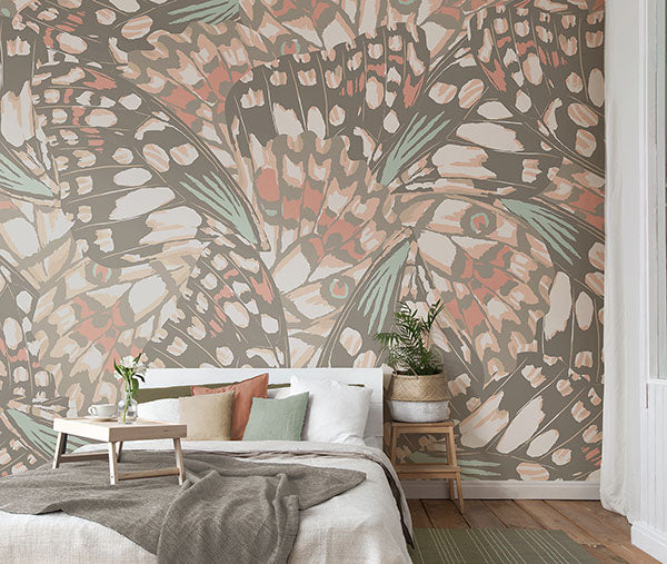 Purchase MUR360M Brewster Wallpaper, Butterfly Wings - Origin Murals1