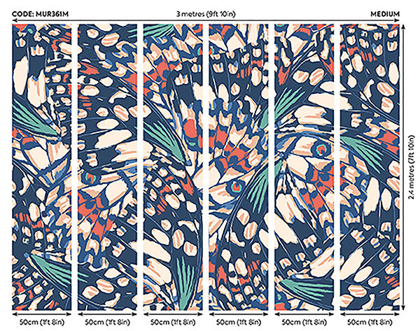 Purchase MUR361M Brewster Wallpaper, Butterfly Wings - Origin Murals12