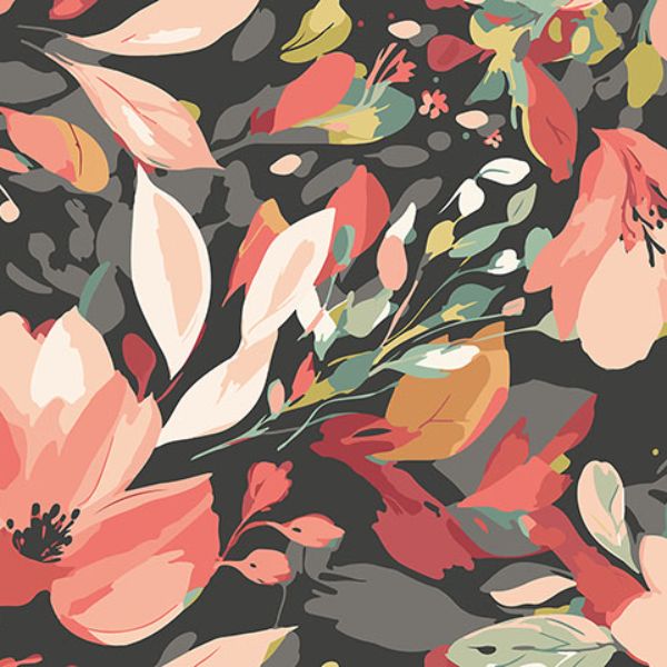 Purchase MUR365M Brewster Wallpaper, Flowing Flowers - Origin Murals