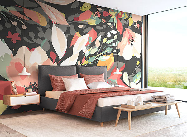 Purchase MUR365M Brewster Wallpaper, Flowing Flowers - Origin Murals1