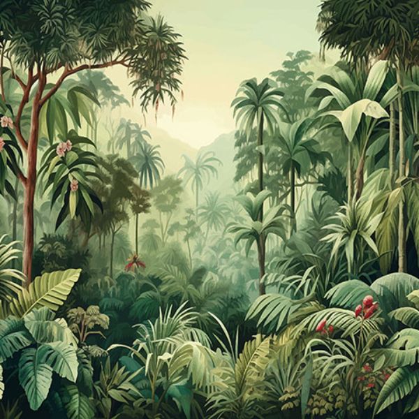 Purchase MUR368M Brewster Wallpaper, Jungle Trees - Origin Murals