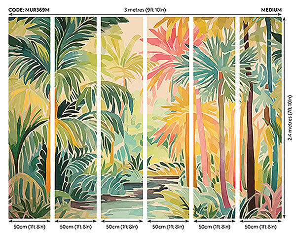 Purchase MUR369M Brewster Wallpaper, Pretty Palms - Origin Murals12