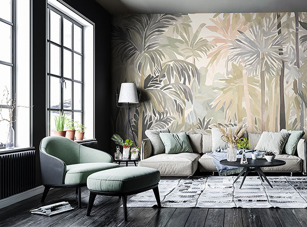 Purchase MUR370M Brewster Wallpaper, Pretty Palms - Origin Murals1