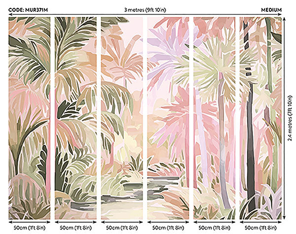 Purchase MUR371M Brewster Wallpaper, Pretty Palms - Origin Murals12