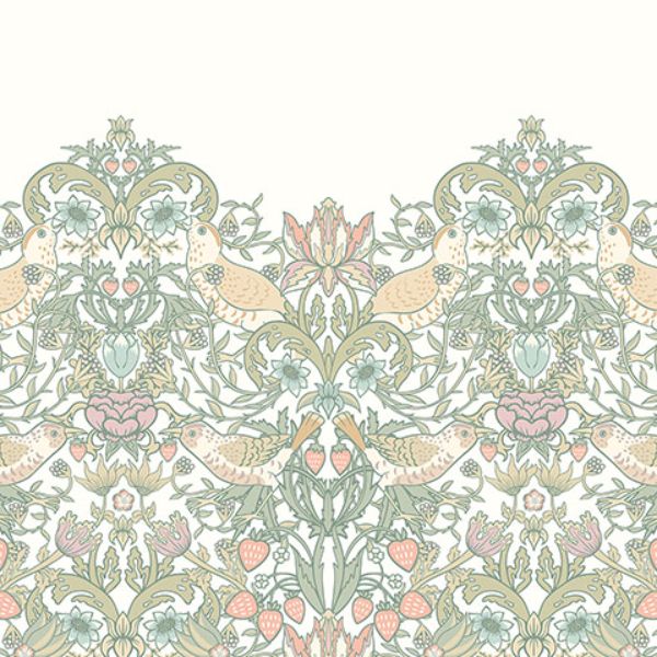 Purchase MUR395M Brewster Wallpaper, Birds, Fruit and Foliage - Origin Murals