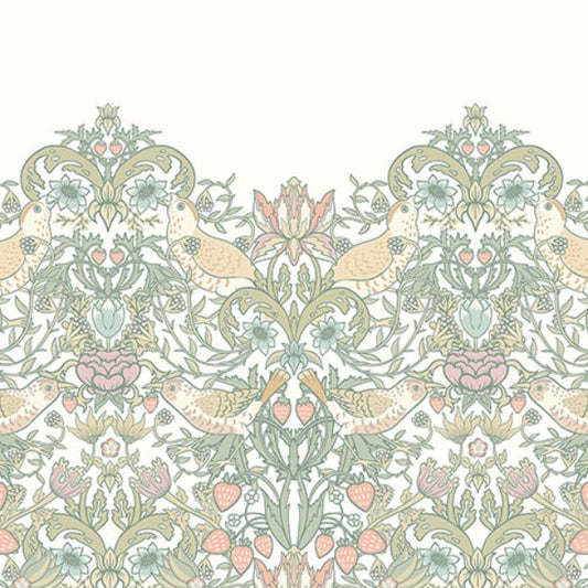 Purchase MUR395M Brewster Wallpaper, Birds, Fruit and Foliage - Origin Murals