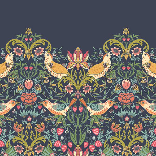 Purchase MUR397M Brewster Wallpaper, Birds, Fruit and Foliage - Origin Murals