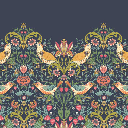 Purchase MUR397M Brewster Wallpaper, Birds, Fruit and Foliage - Origin Murals