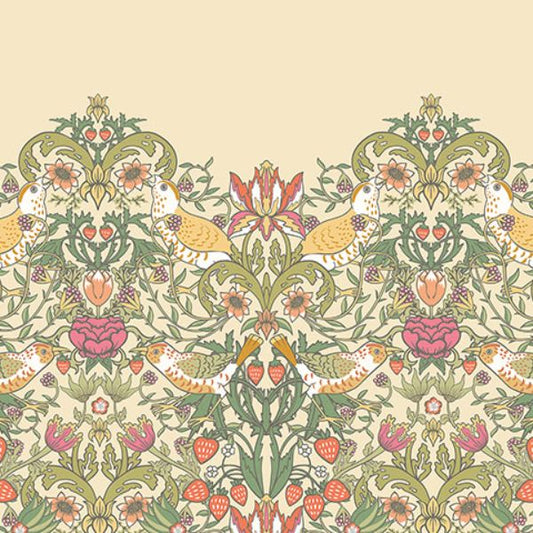 Purchase MUR398M Brewster Wallpaper, Birds, Fruit and Foliage - Origin Murals