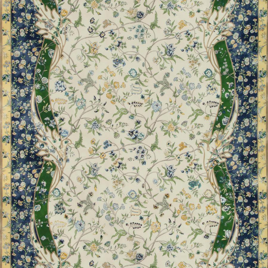 Sample 8019126-534 Menars Border Ii Marine Botanical Brunschwig and Fils Fabric