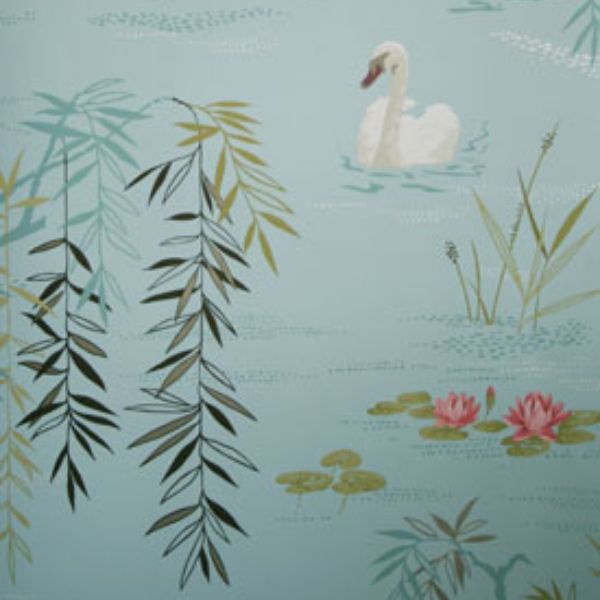 Purchase Ncw4020-06 | Sylvana Swan Lake - Nina Campbell Wallpaper