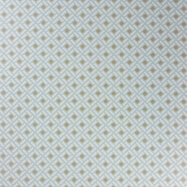 Purchase Ncw4155-02 | Rosslyn Kelburn Aqua/Gilver - Nina Campbell Wallpaper