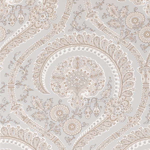 Purchase Ncw4350-02 | Les Indiennes Grey - Nina Campbell Wallpaper