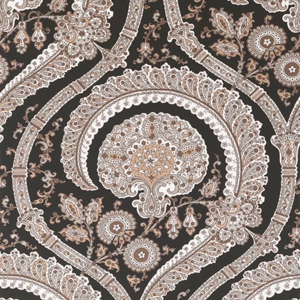 Purchase Ncw4350-06 | Les Indiennes Black/Gilver/Copper - Nina Campbell Wallpaper