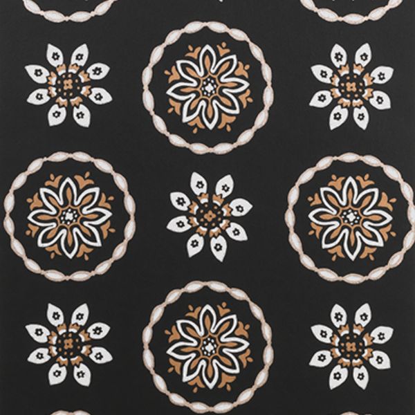 Purchase Ncw4354-05 | Les Indiennes Garance Black - Nina Campbell Wallpaper