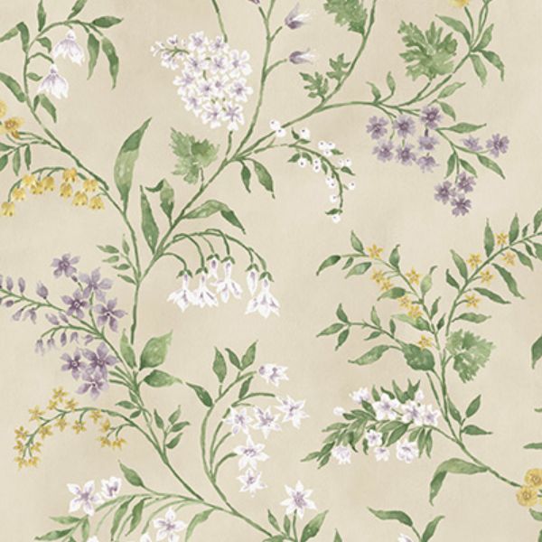 Purchase Ncw4491-02 | Signature Almora Lilac/Gold - Nina Campbell Wallpaper