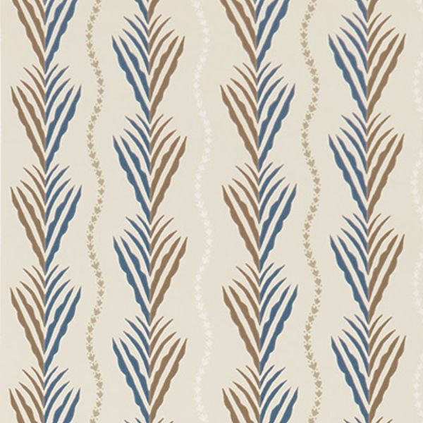 Purchase Ncw4494-05 | Signature Meridor Blue/Chocolate - Nina Campbell Wallpaper