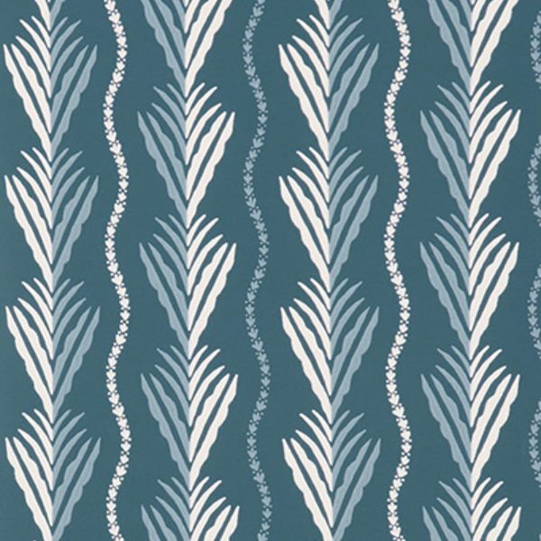 Purchase Ncw4494-06 | Signature Meridor Indigo/Blue - Nina Campbell Wallpaper