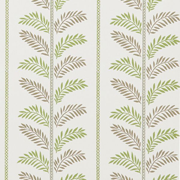 Purchase Ncw4496-03 | Signature Plumier Green/Chocolate - Nina Campbell Wallpaper