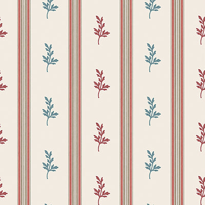 Purchase Ncw4592-01 | Honfleur Anduze Red/Teal - Nina Campbell Wallpaper