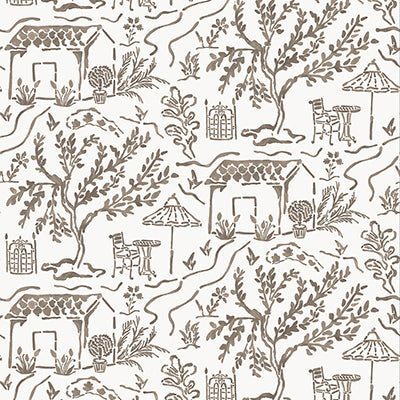 Purchase Ncw4594-04 | Honfleur La Quintinie Chocolate - Nina Campbell Wallpaper