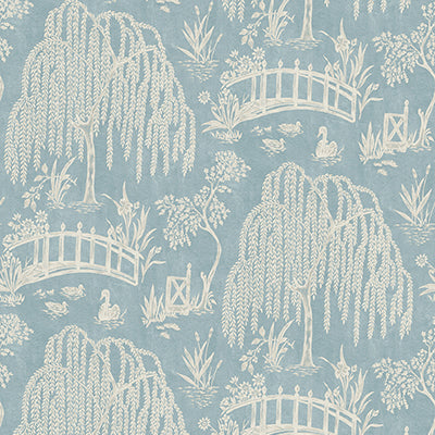 Purchase Ncw4595-03 | Honfleur Les Saules Blue - Nina Campbell Wallpaper